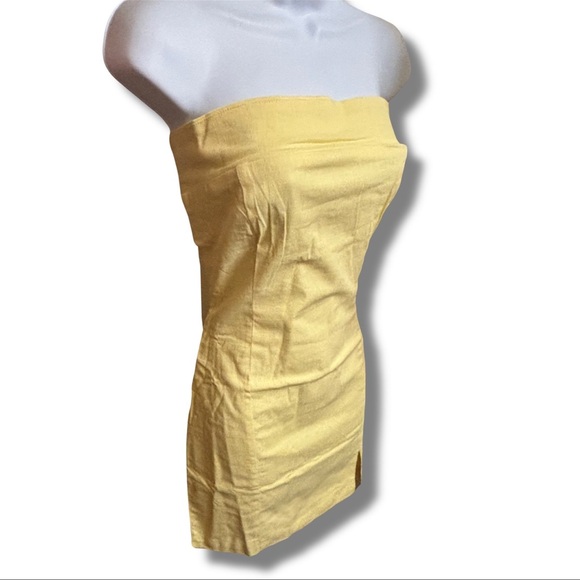 NWT Dolls Kill Yellow Sexy Tube Dress Size Large - Picture 6 of 9